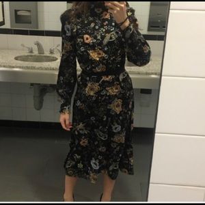 Floral high neck dress